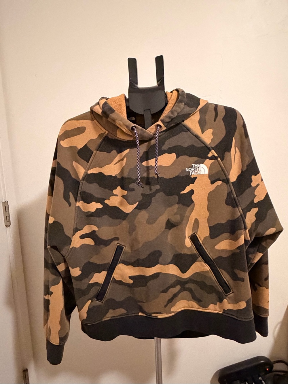 The North Face Men's Camo Pullover Hoodie in Brown & Green